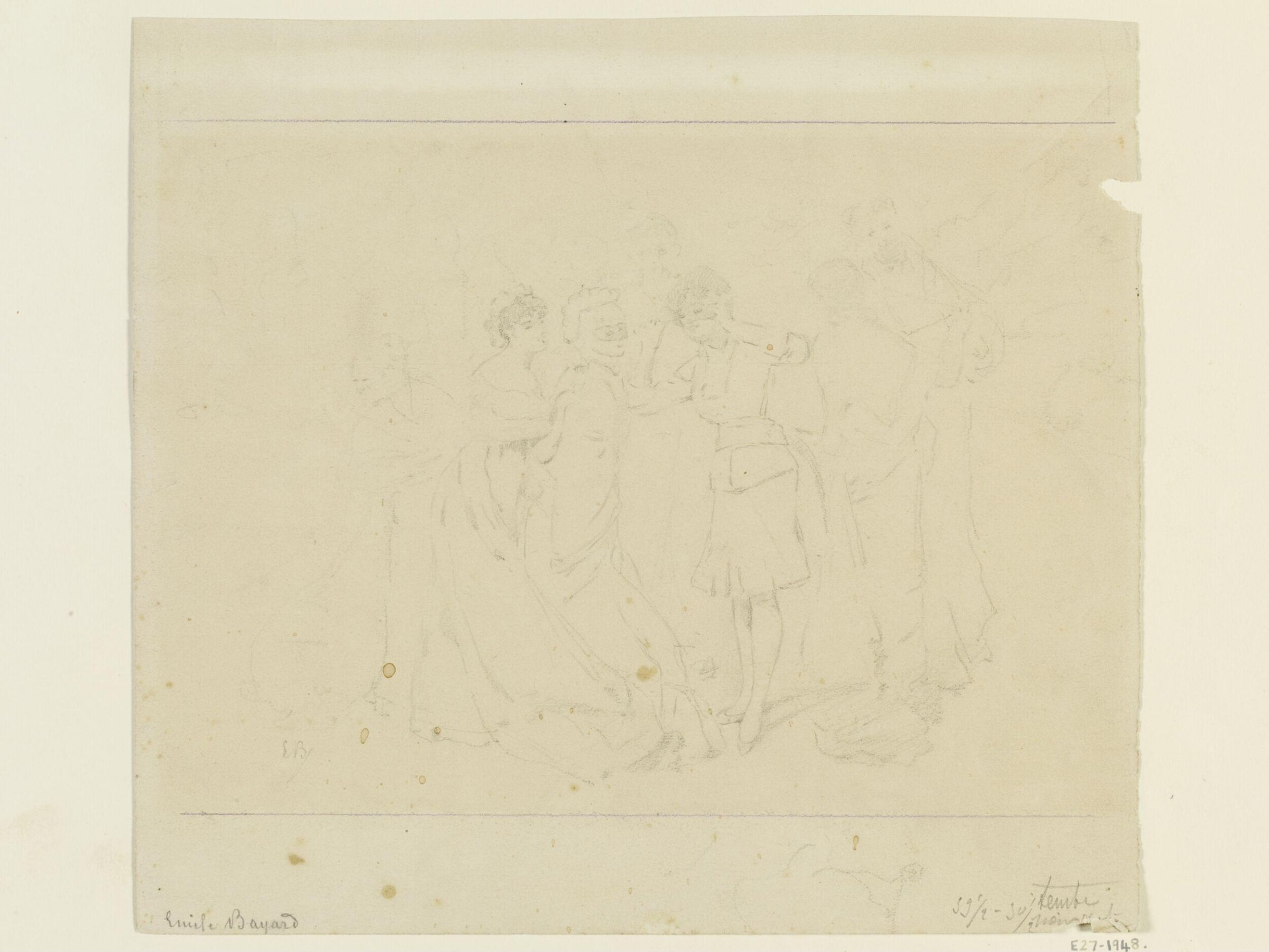 Drawing, Emile Antoine Bayard, 1837-1891