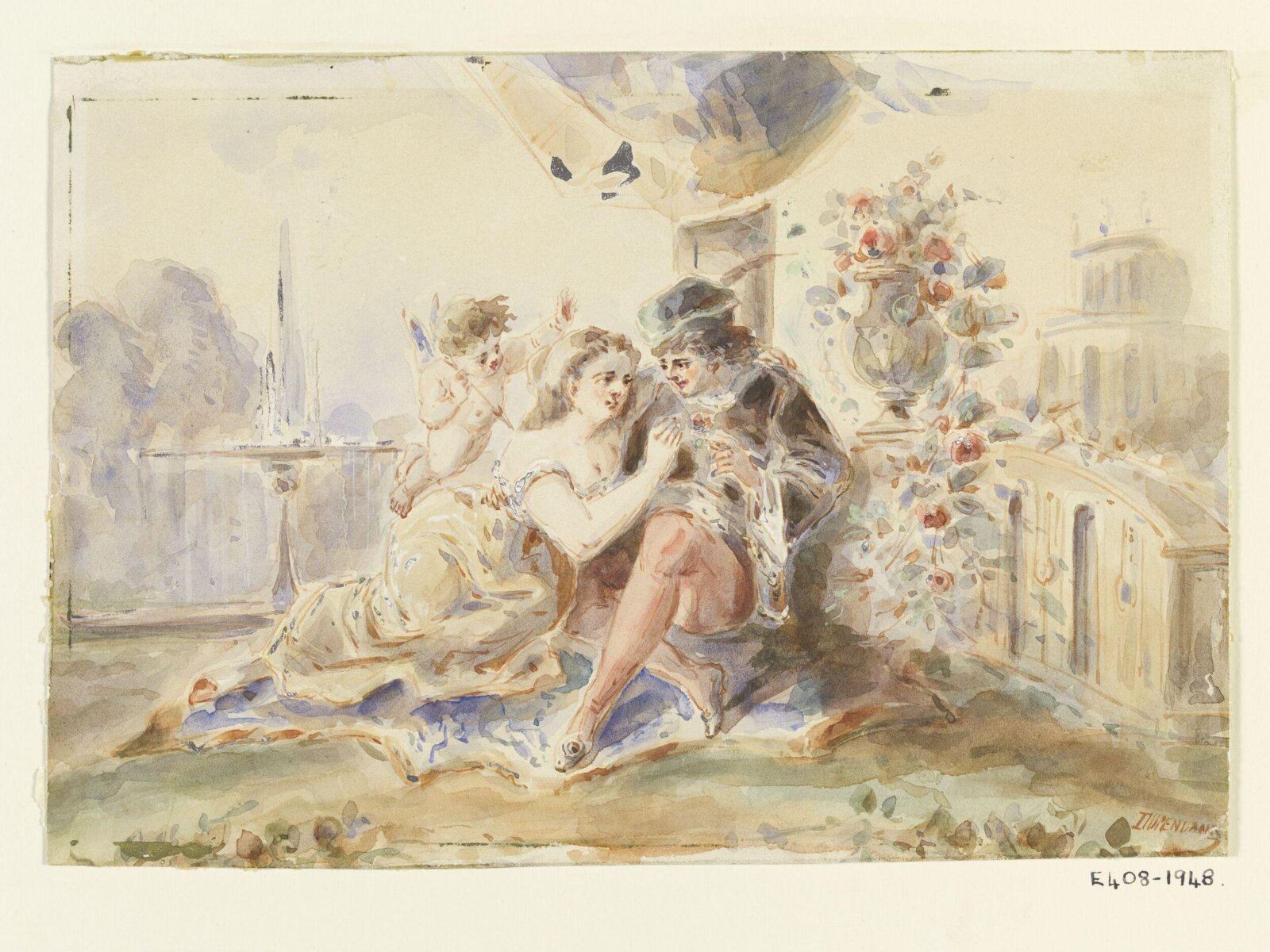 Drawing, Alexandre Dupendant, конец XIX века