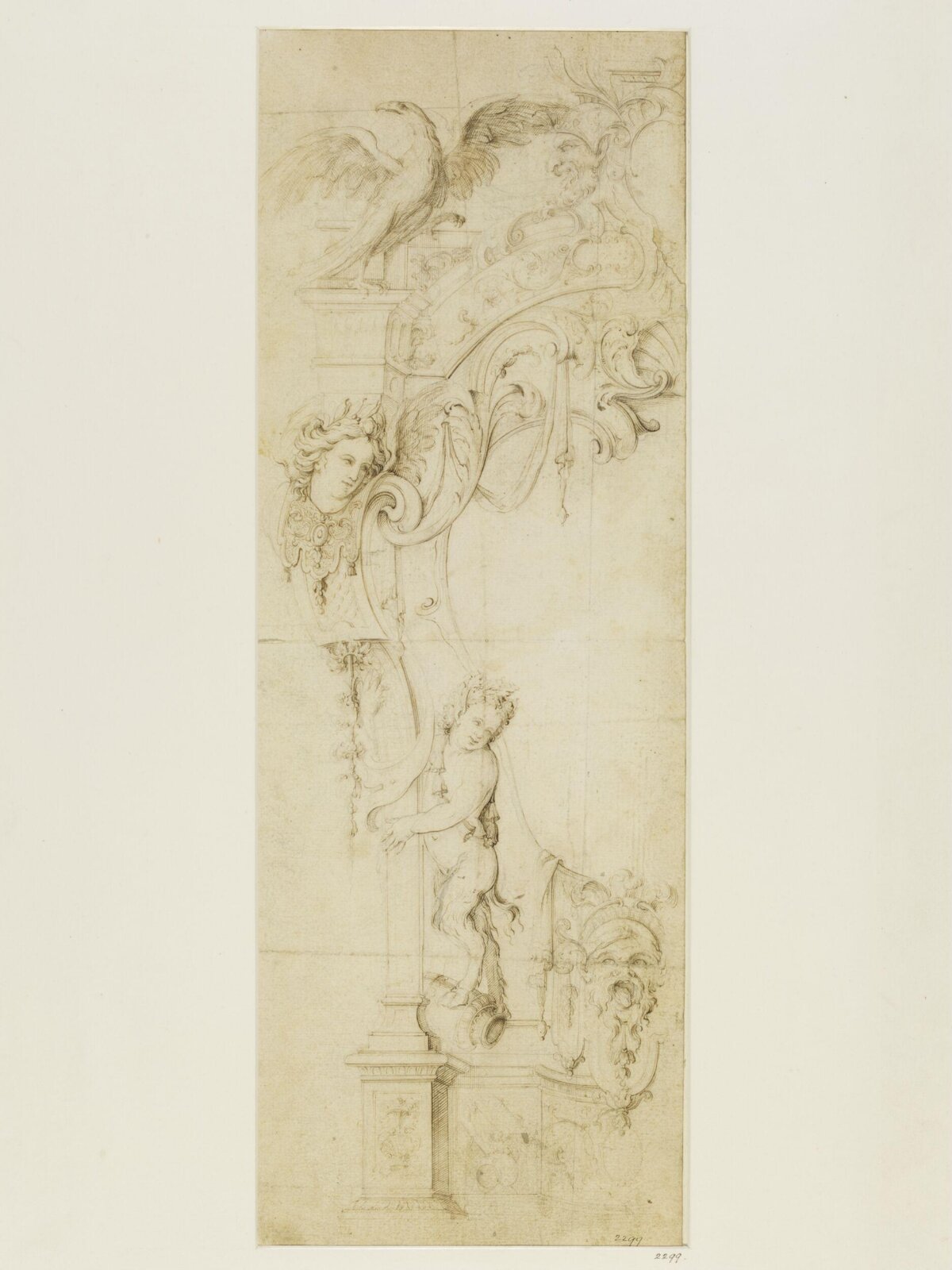 Design for an ornamental frame, late 17th century