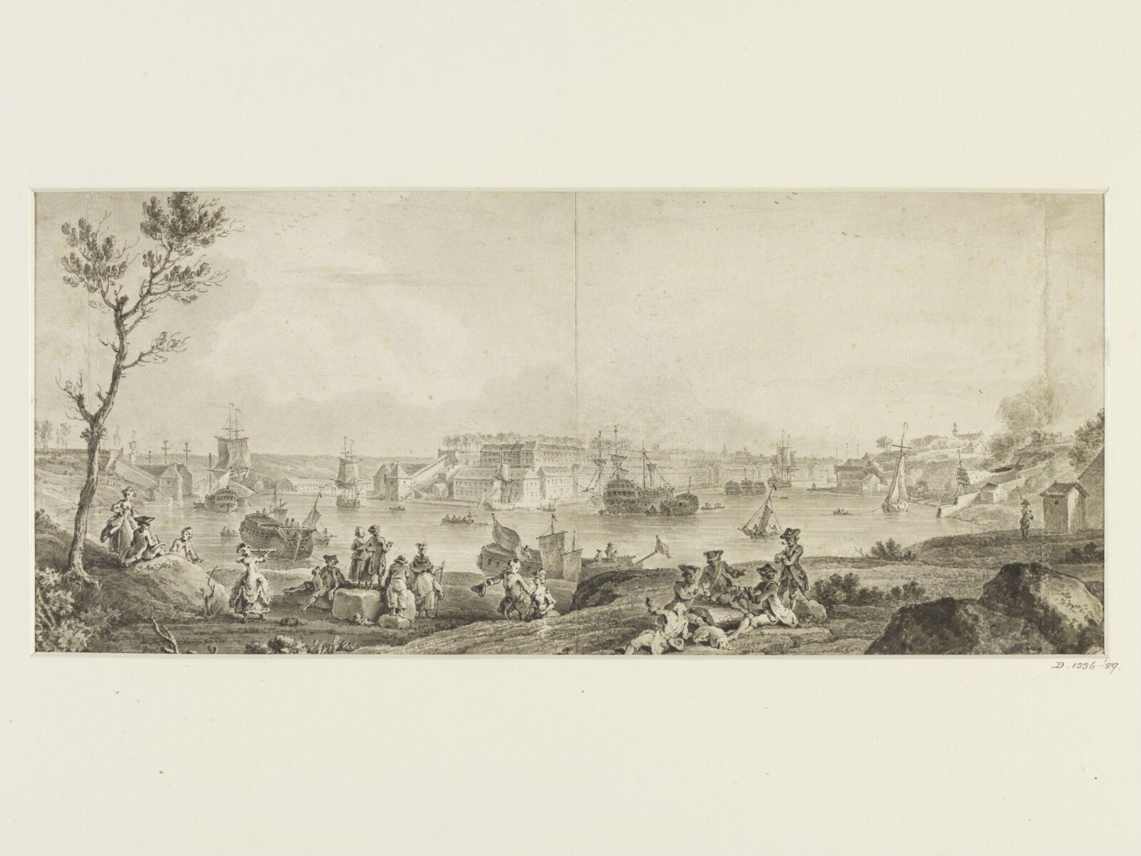View of harbour, 18th century