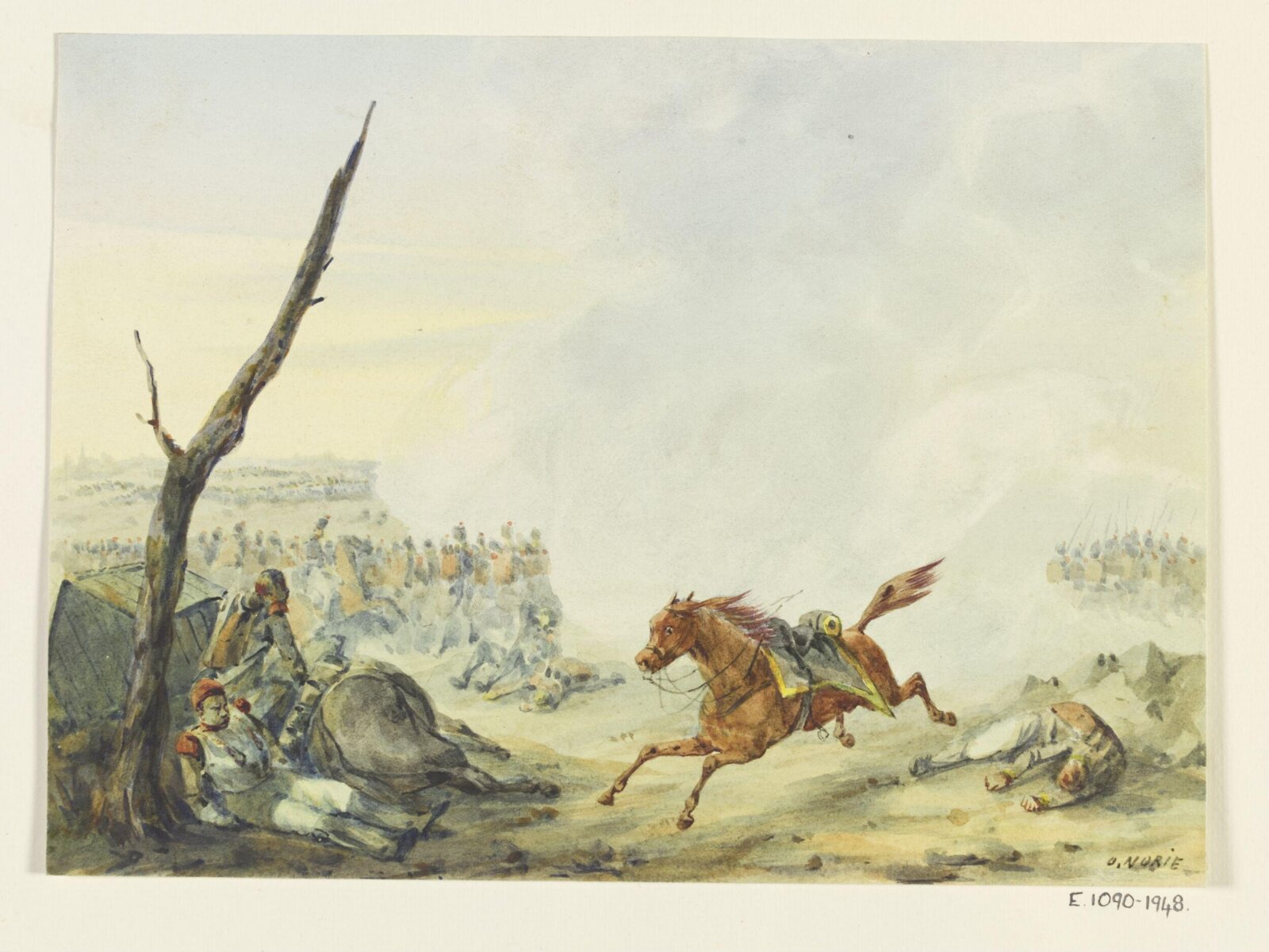 Battle scene during the Napoleonic wars, Norie, late 19th century