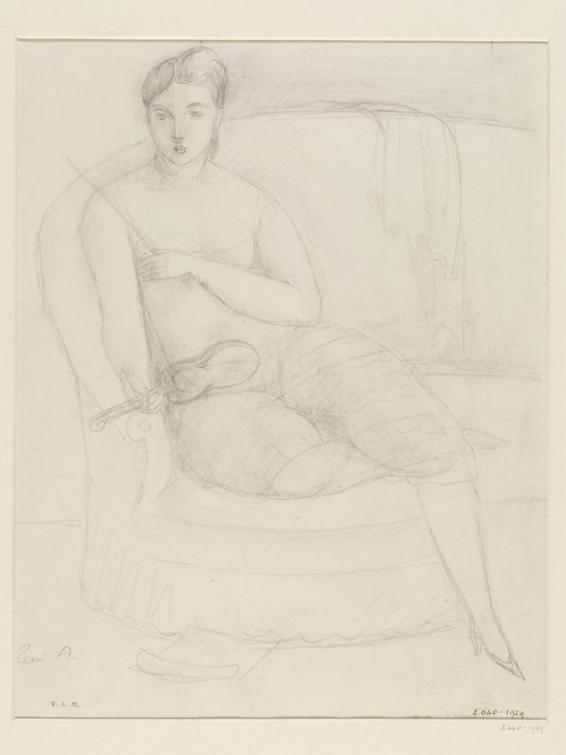 Violoniste au canapé, René Auberjonois, ca. 1929