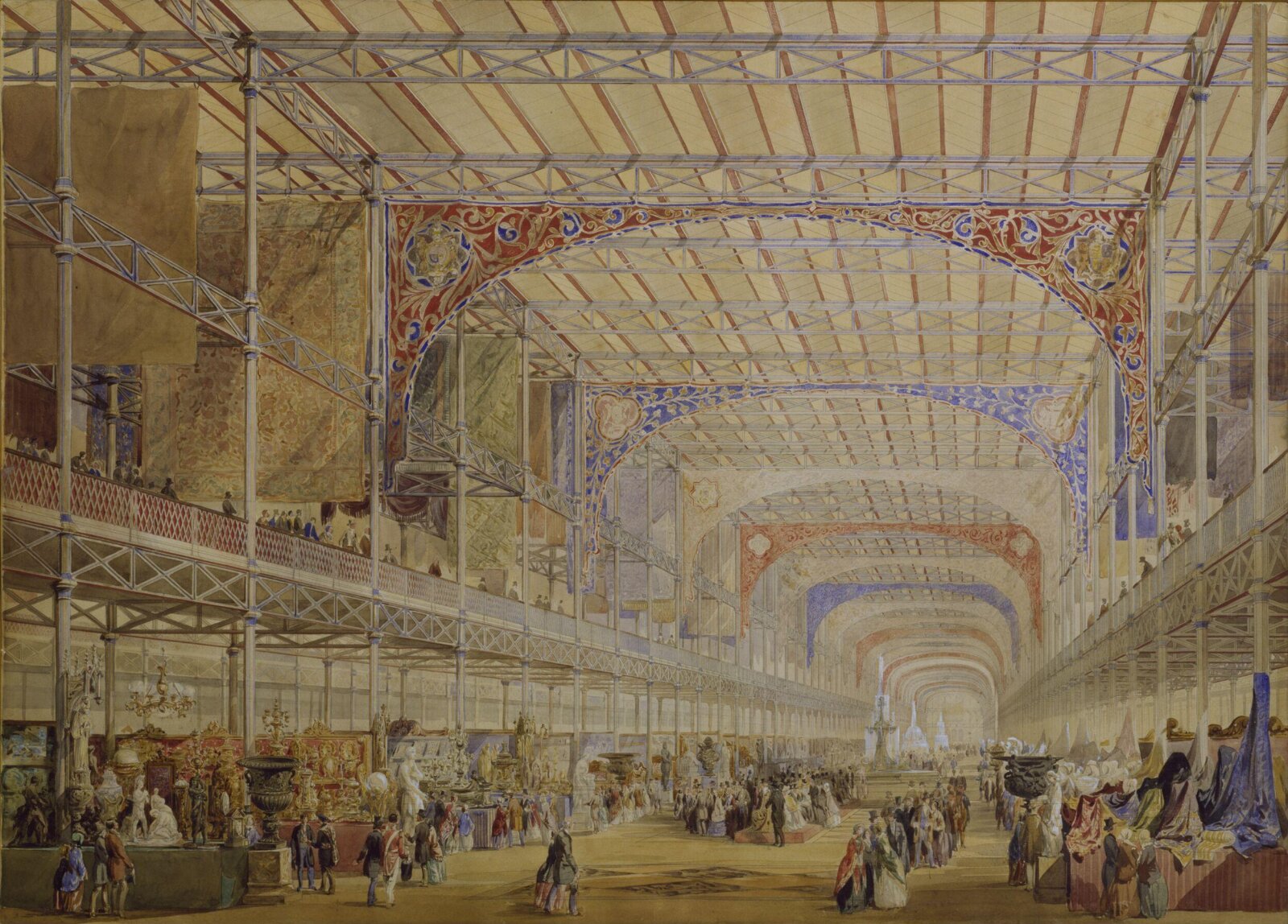 Interior of the Crystal Palace, William Simpson, ca. 1851