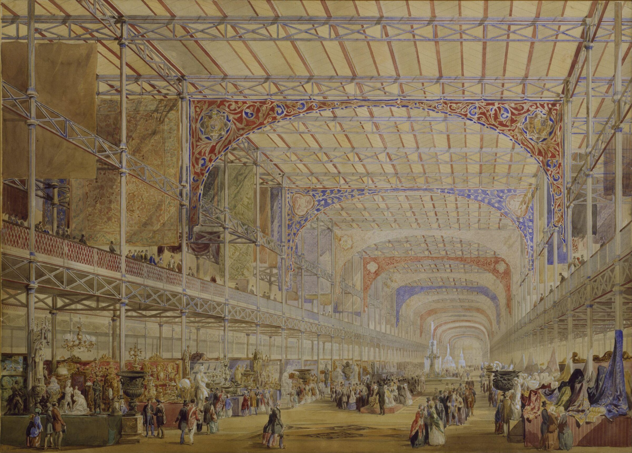 Interior of the Crystal Palace, William Simpson, ca. 1851