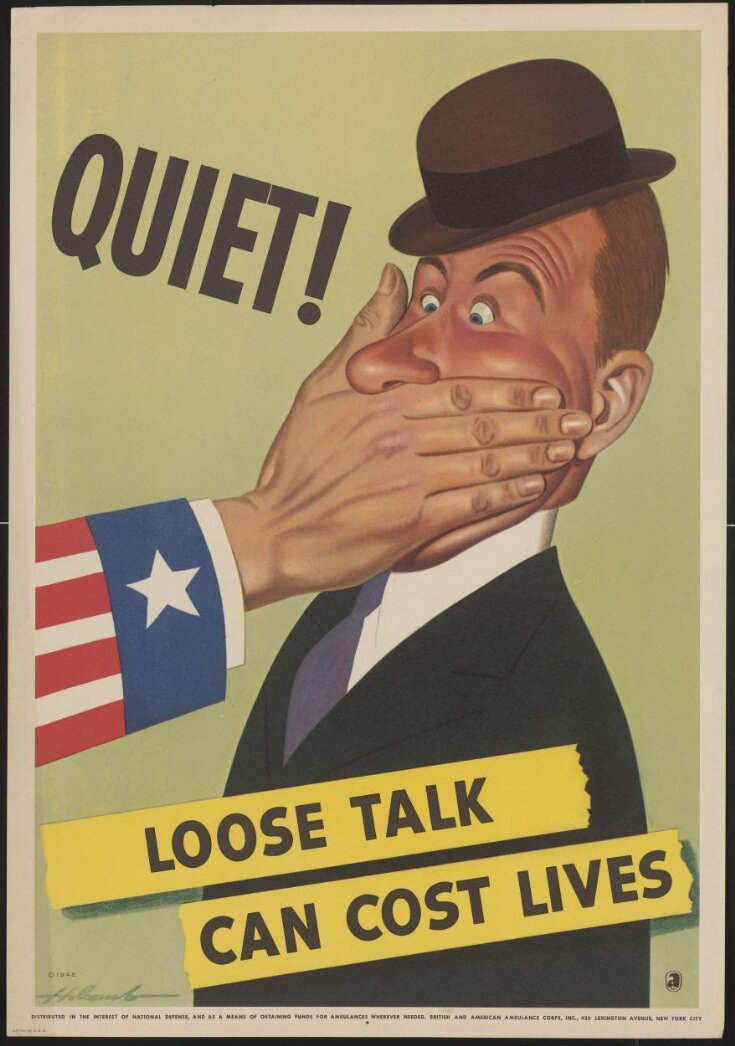 Ouiet! Loose talk can cost lives image
