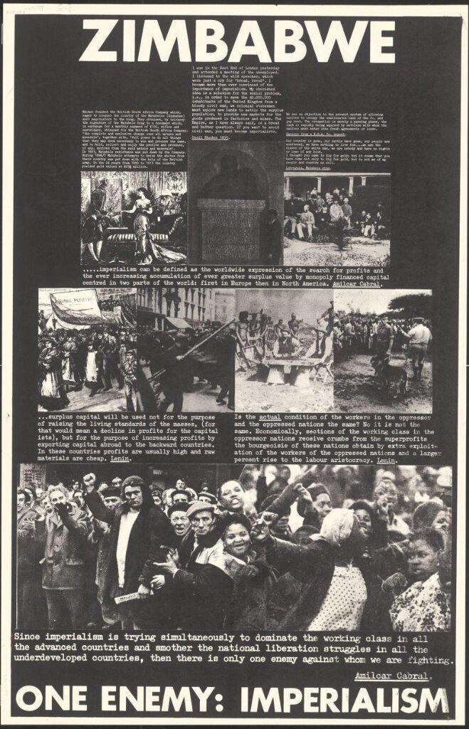 Zimbabwe. One Enemy: Imperialism [verso] by The Poster Collective