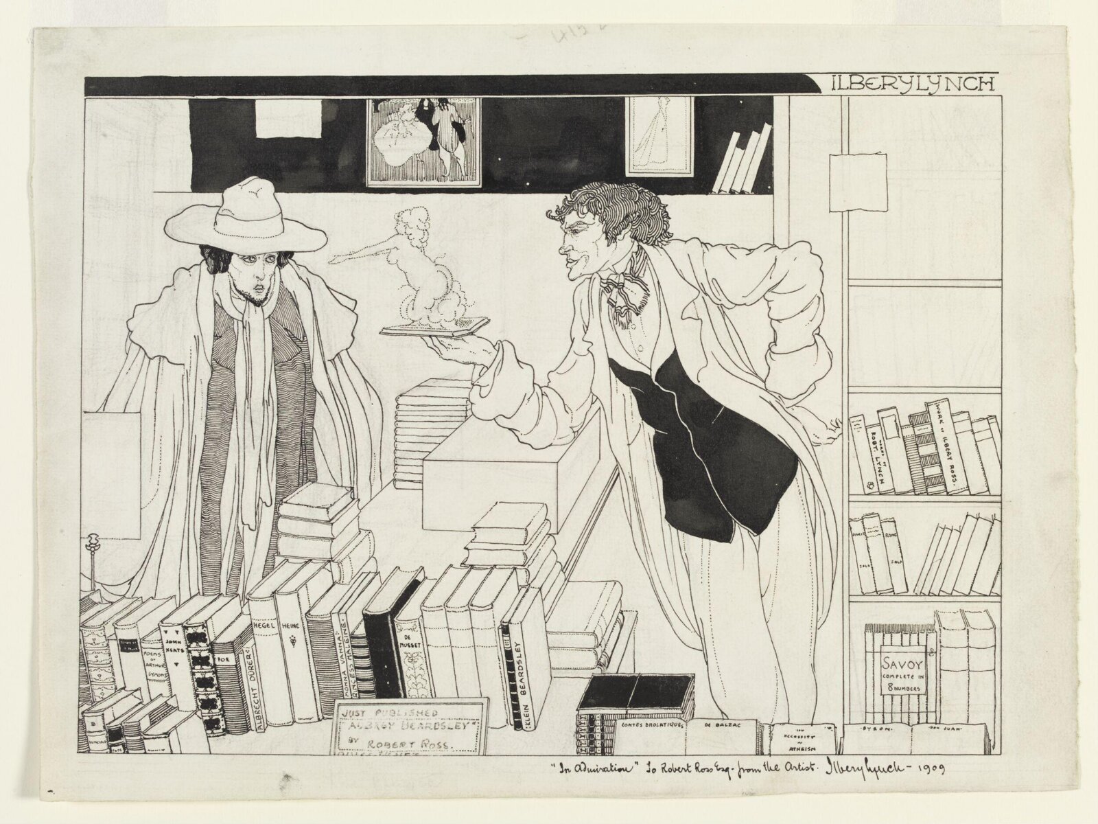 "Just published : Aubrey Beardsley by Robert Ross", Ilbery Lynch, 1909