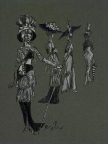 Costume design for Ladies at Ascot in My Fair Lady thumbnail 1