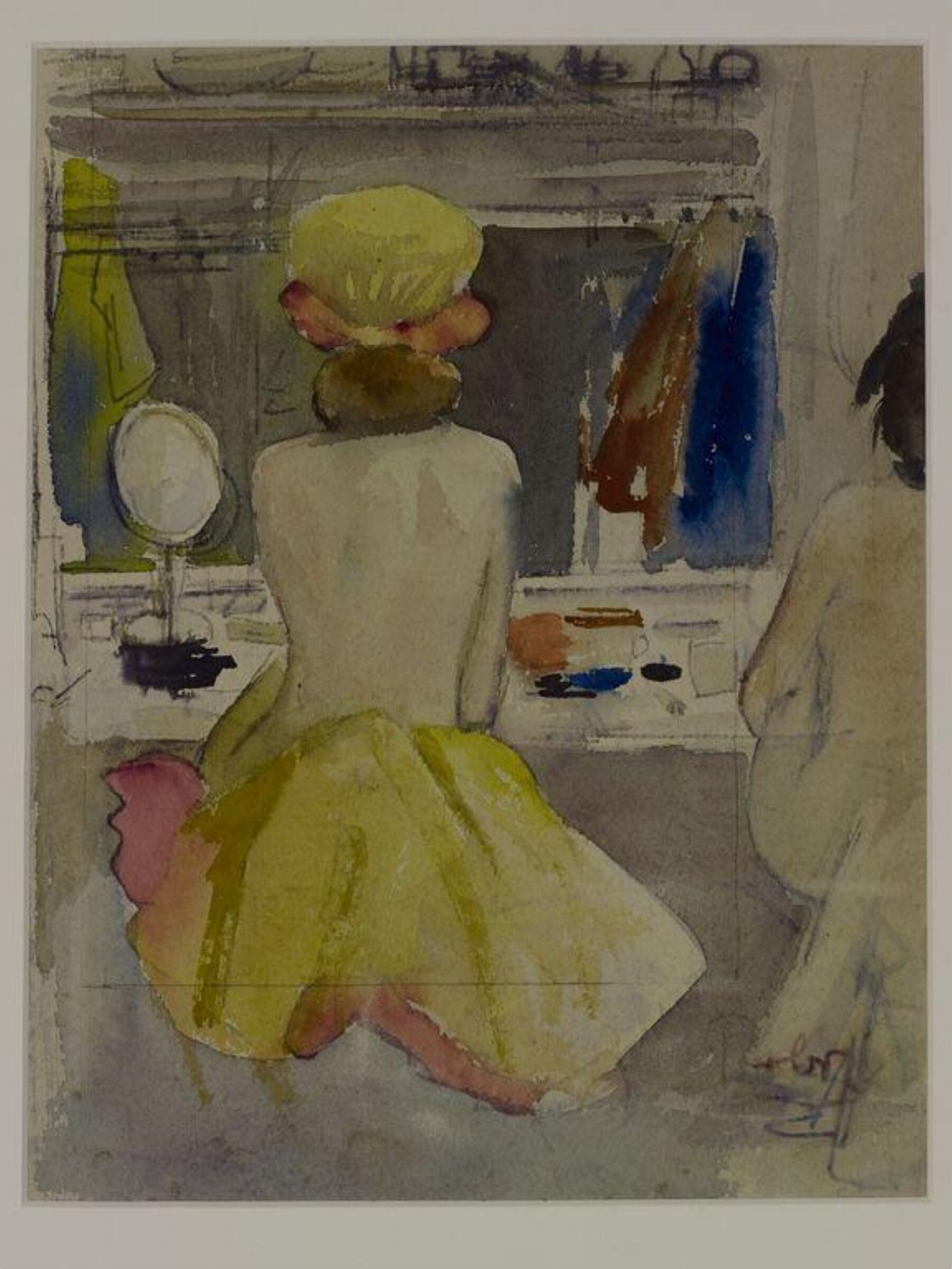 Dressing room backstage at the Windmill Theatre, Zsuzsi Roboz, 1964