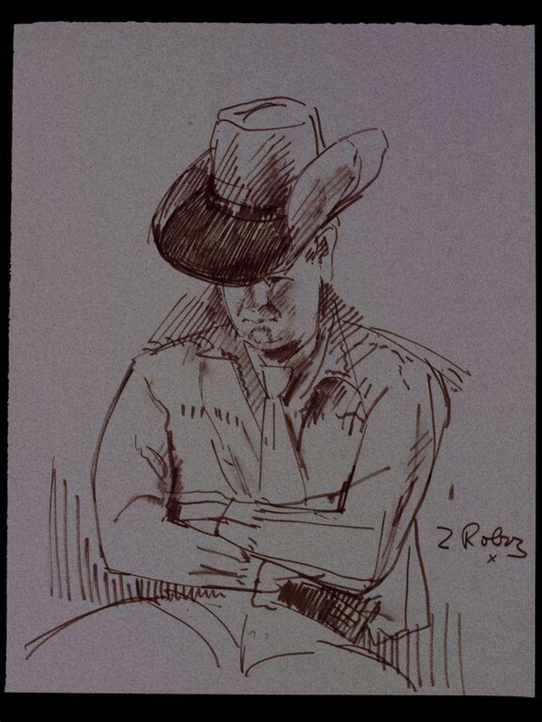 Cowboy dancer resting backstage at the Eindmill Theatre, Zsuzsi Roboz, 1964