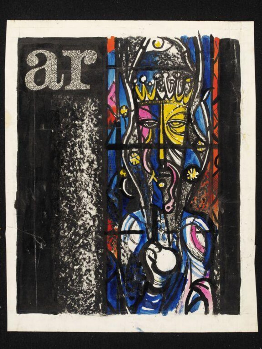 John Piper, Design for a cover to The Architectural Review, August 1956