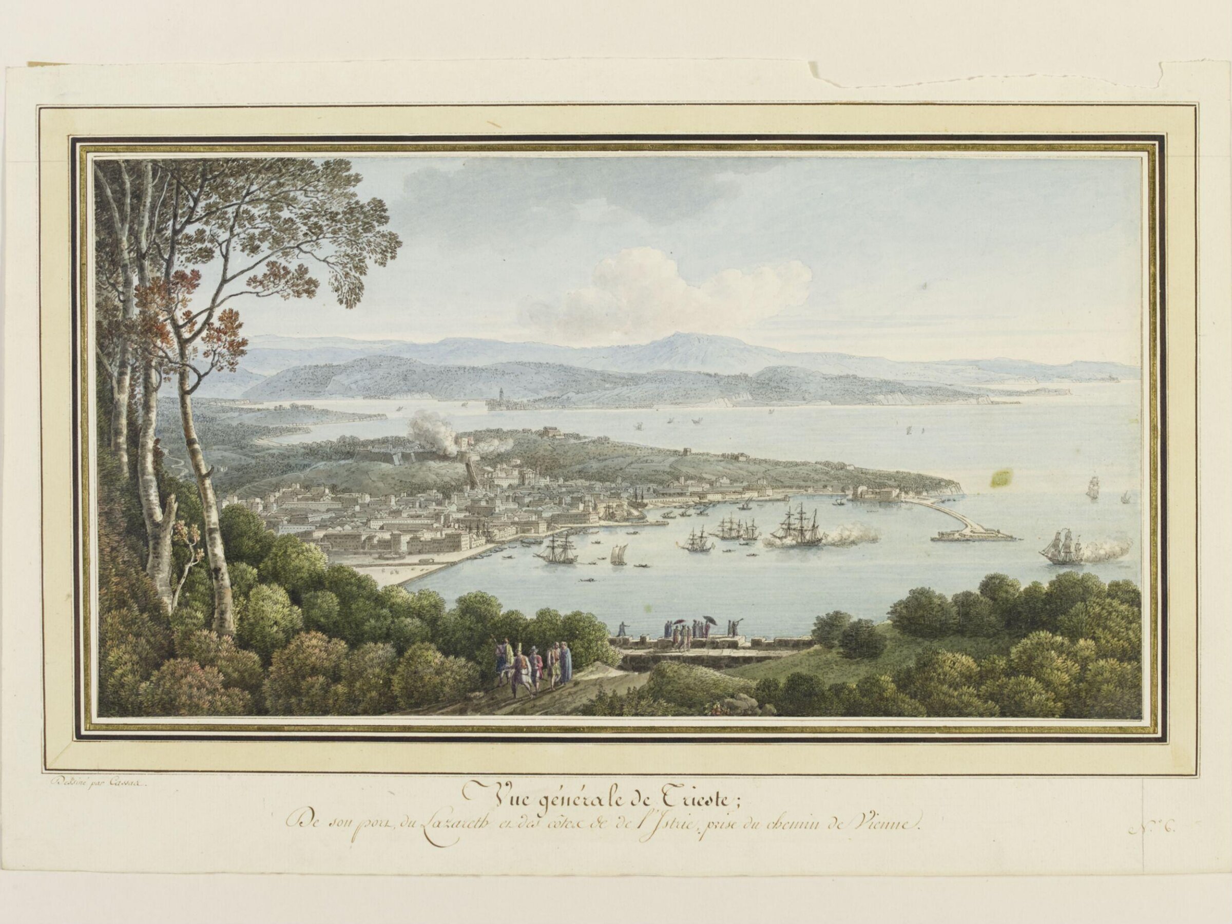 The town and harbour of Trieste, Cassas, ca. 1782