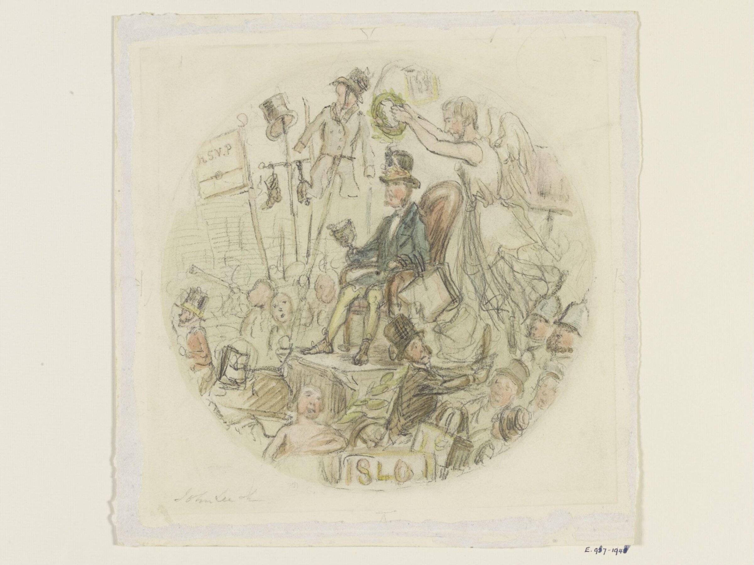 Drawing, Leech, ca. 1844