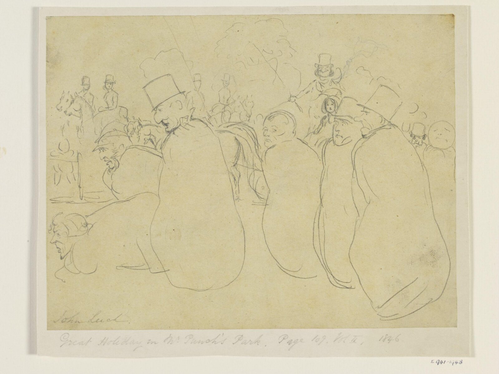 Drawing, Leech, ca. 1846