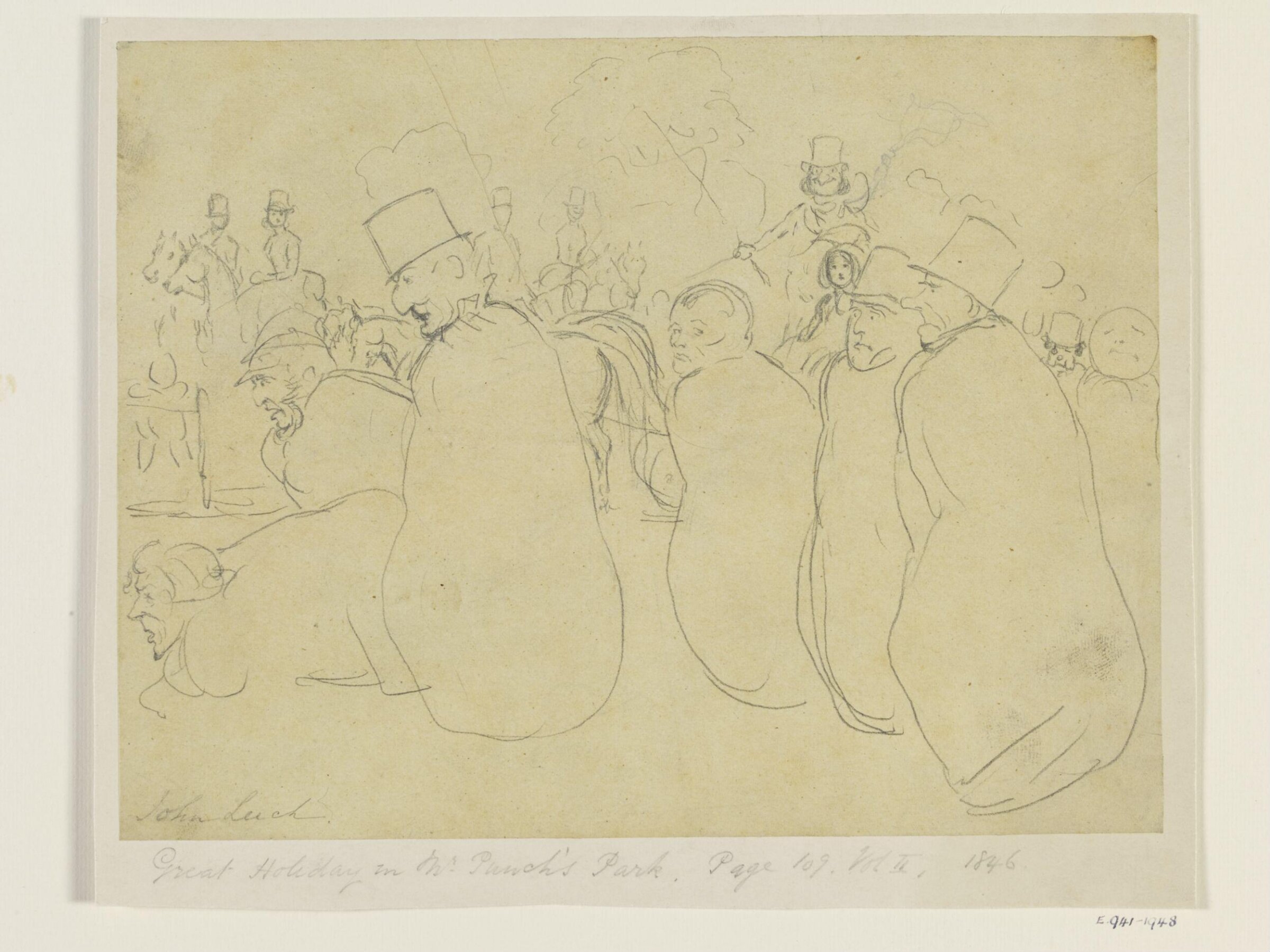 Drawing, Leech, ca. 1846