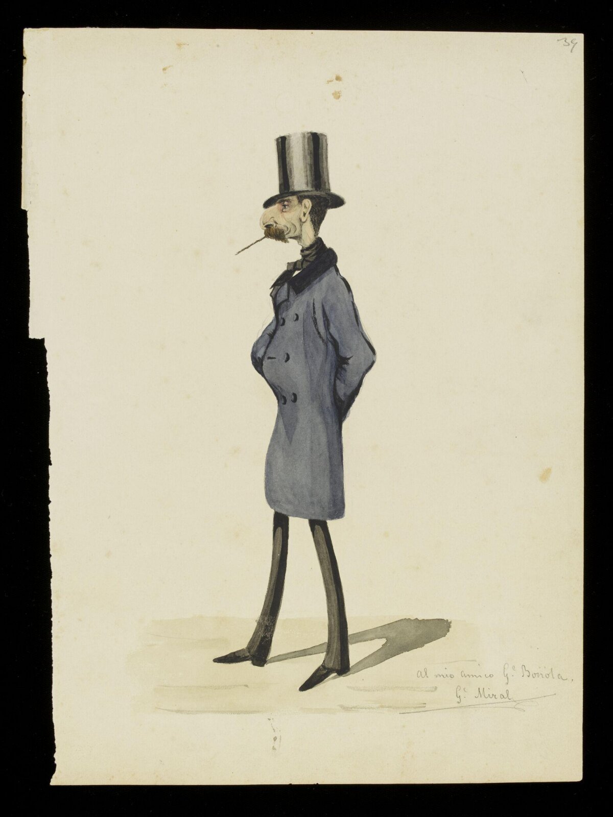 Drawing, Georges Miral, mid 19th century