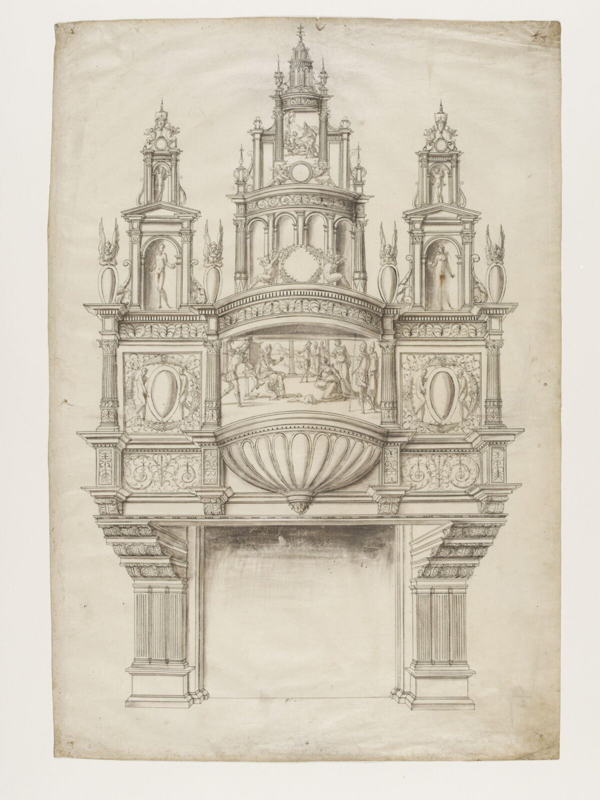 Design for a chimney-piece, 1530s- early 1540s