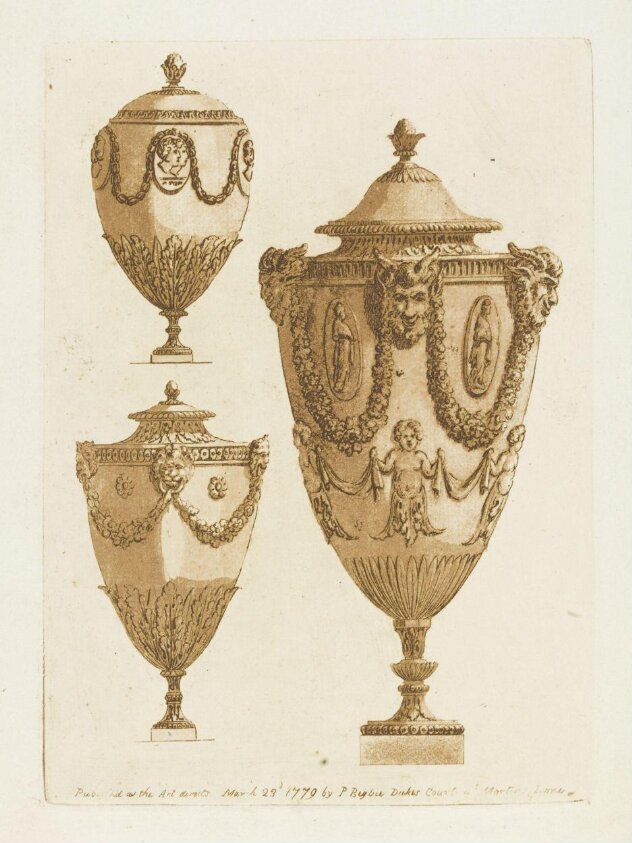 Vases after the Manner of the Antique by P. Begbie (March 23rd 1779) by Patrick Begbie