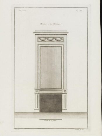 21e Cahier. Cheminées avec glace au-dessus