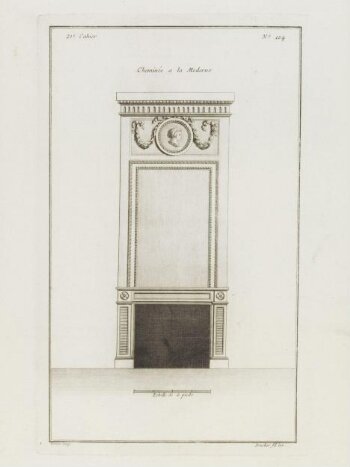 21e Cahier. Cheminées avec glace au-dessus