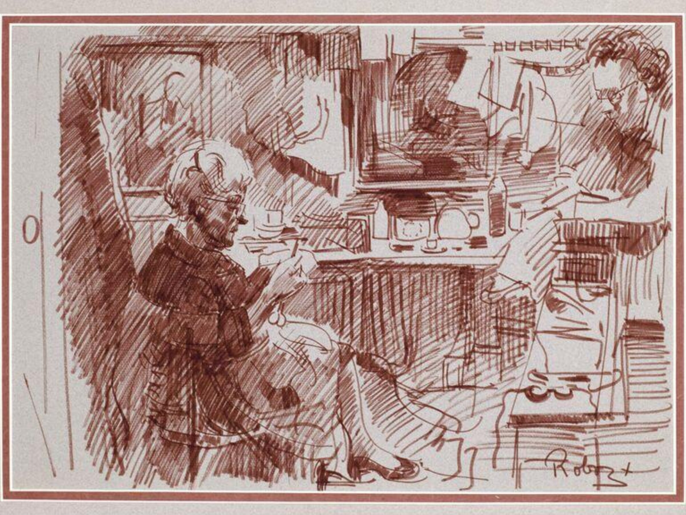 Mending department at the Windmill Theatre, Zsuzsi Roboz, 1964