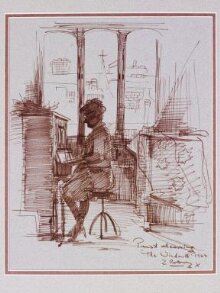 Pianist rehearsing at the Windmill Theatre thumbnail 1