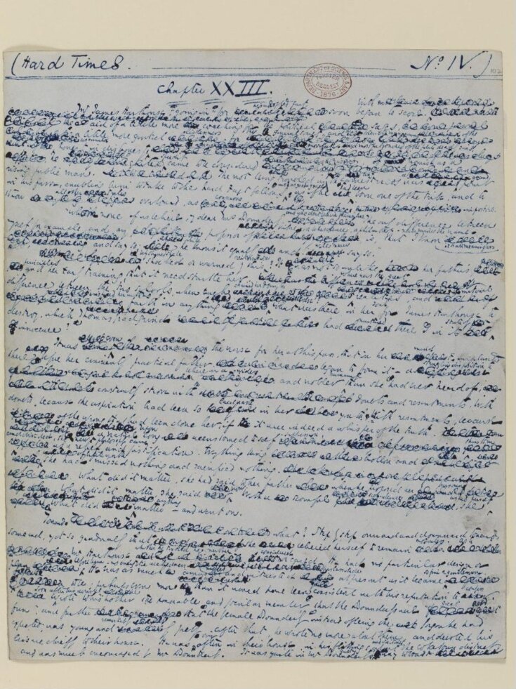 Original manuscript of Hard Times, by Charles Dickens, vol. 2 top image