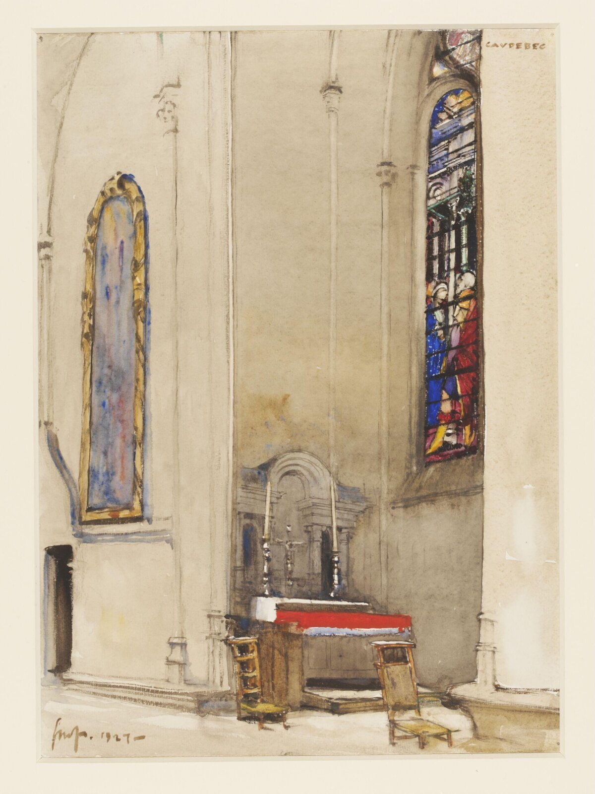 The Nun's Chapel, Caudebec, Gordon Mitchell Forsyth, 1927