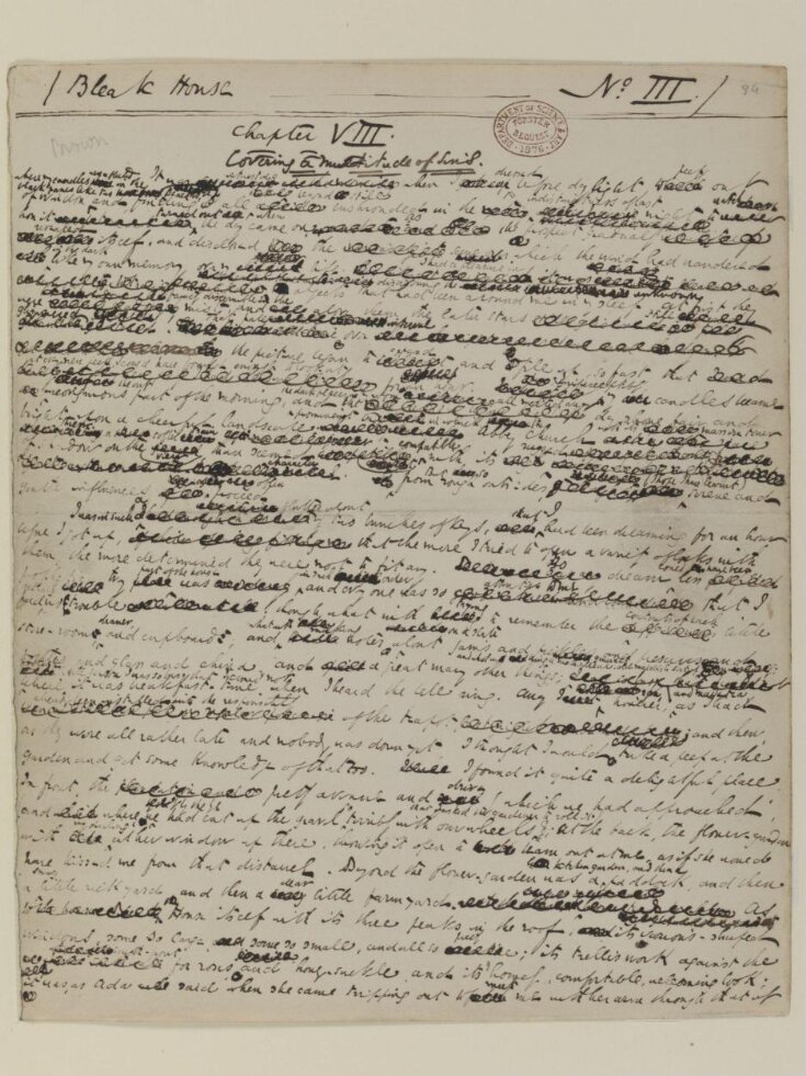 Original manuscript of Bleak House and the East Wind, by Charles Dickens, vol. 2 top image