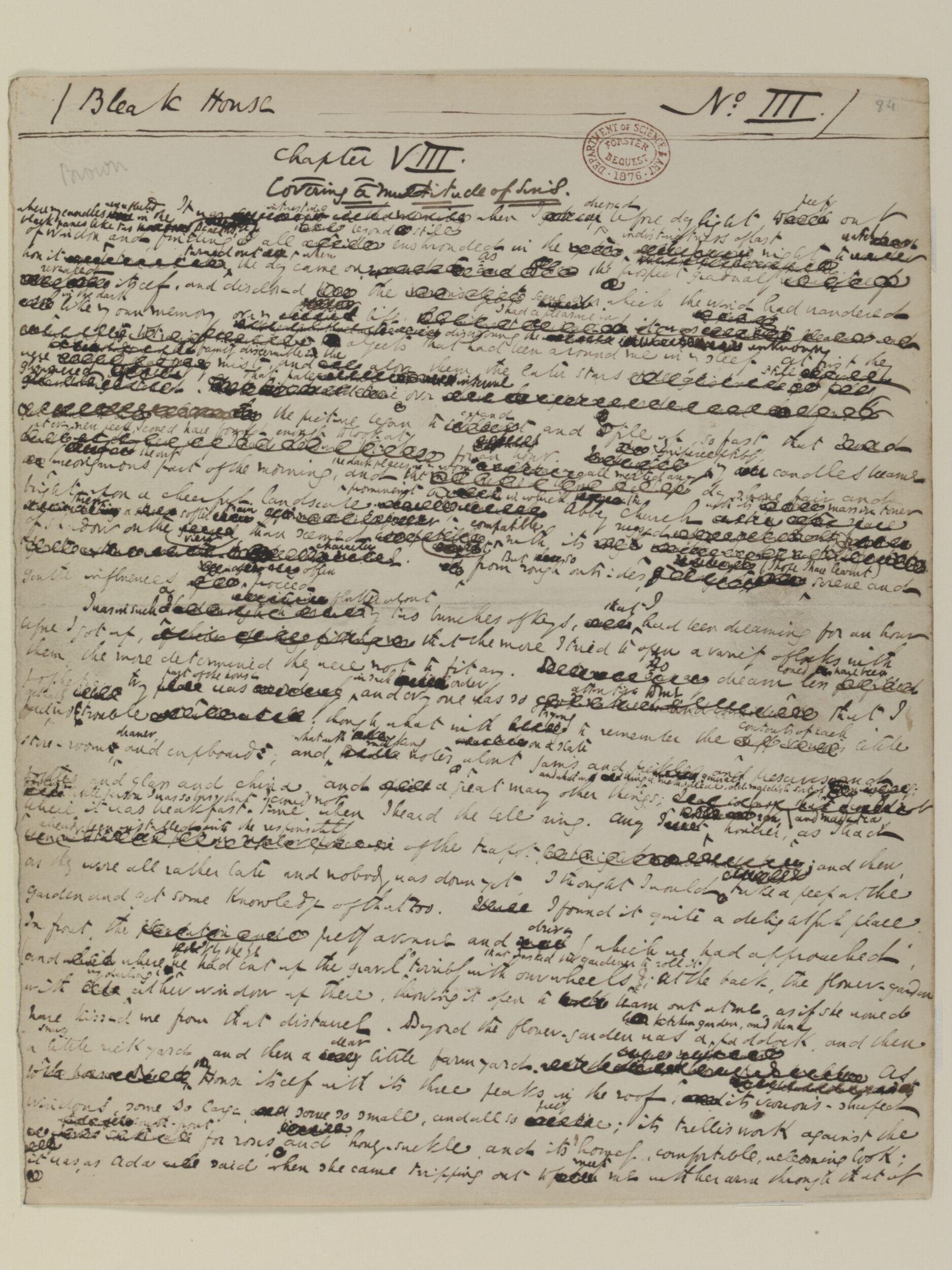Original manuscript of Bleak House and the East Wind, by Charles Dickens, vol. 2
