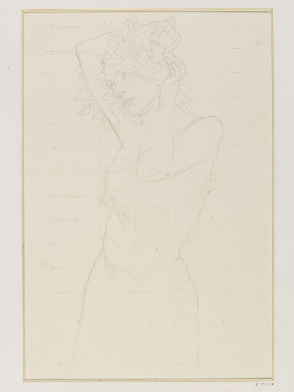 Drawing, Alphonse Mucha, ca.1910