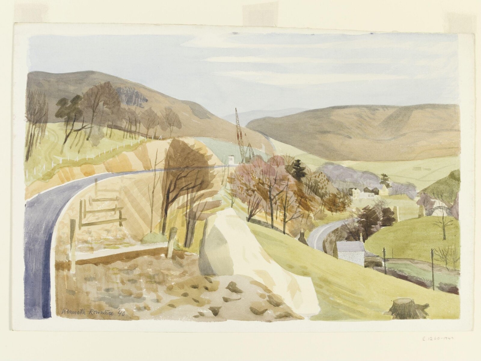 Ashopton, from the New Road, Rowntree, 1940