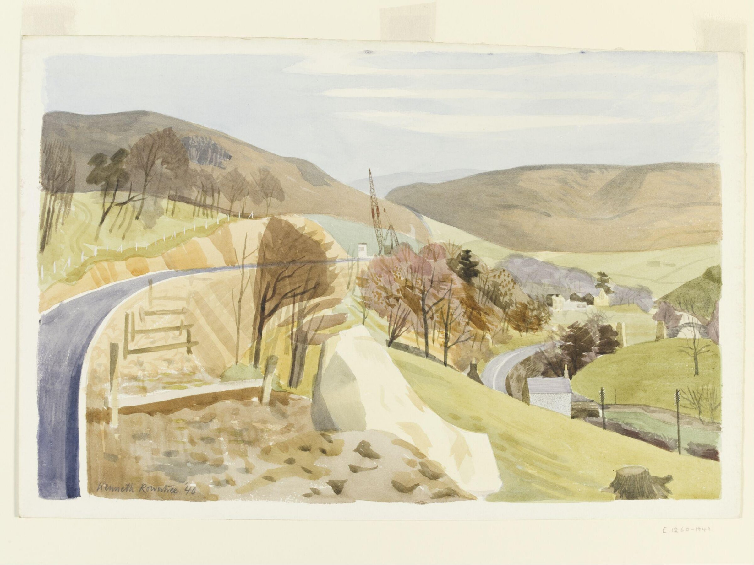 Ashopton, from the New Road, Rowntree, 1940