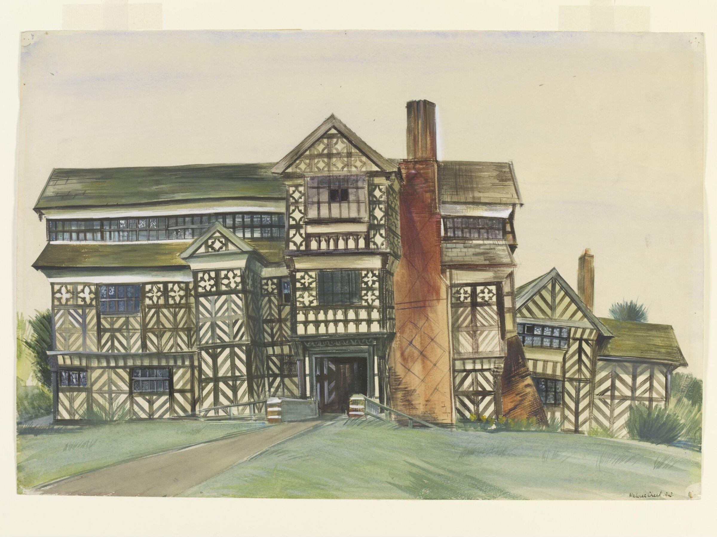 Moreton Old (or Little) Hall (The back), Cheek, 1943