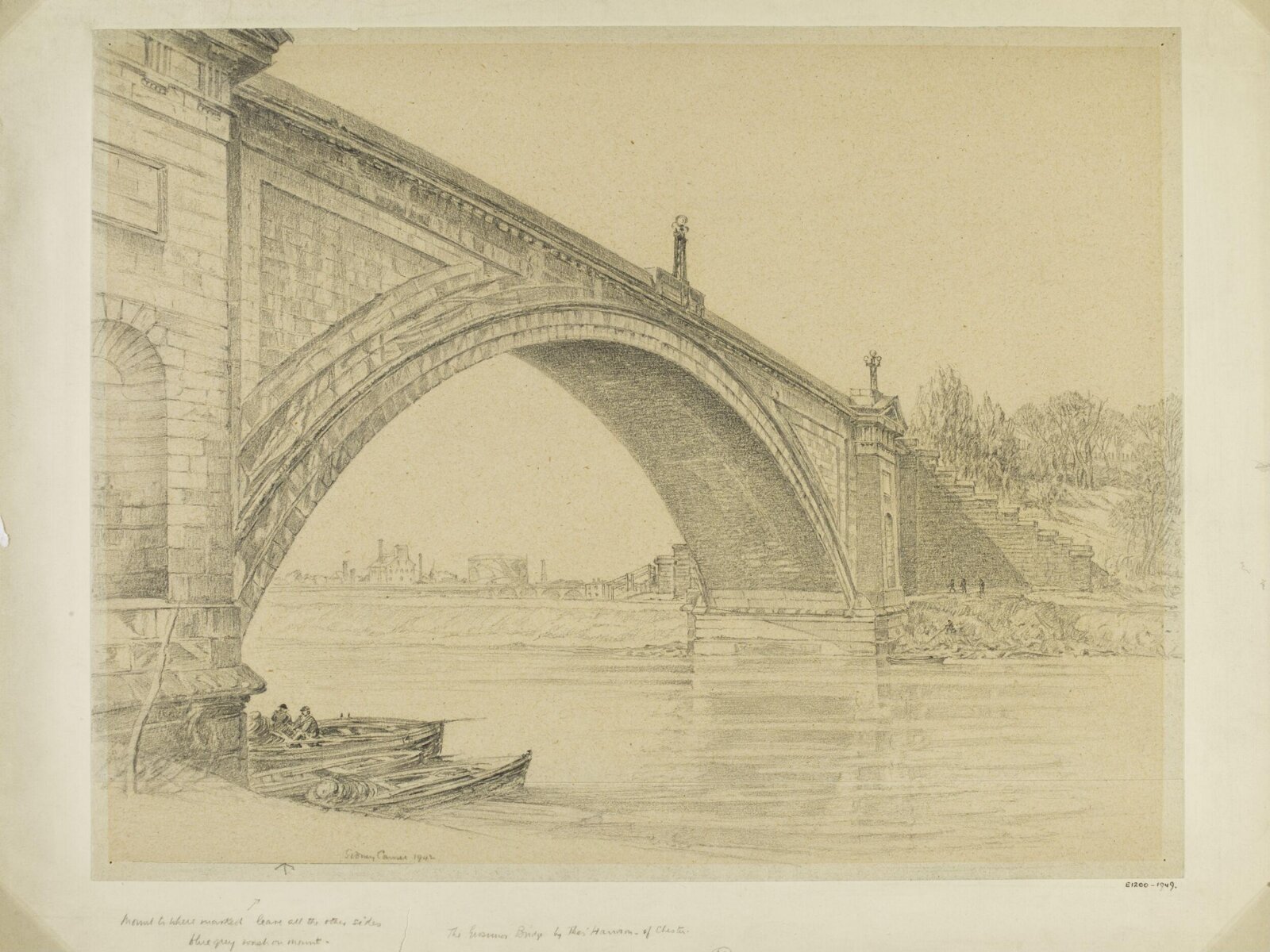 Grosvenor Bridge [by Thomas Harrison], Chester, Causer, 1942