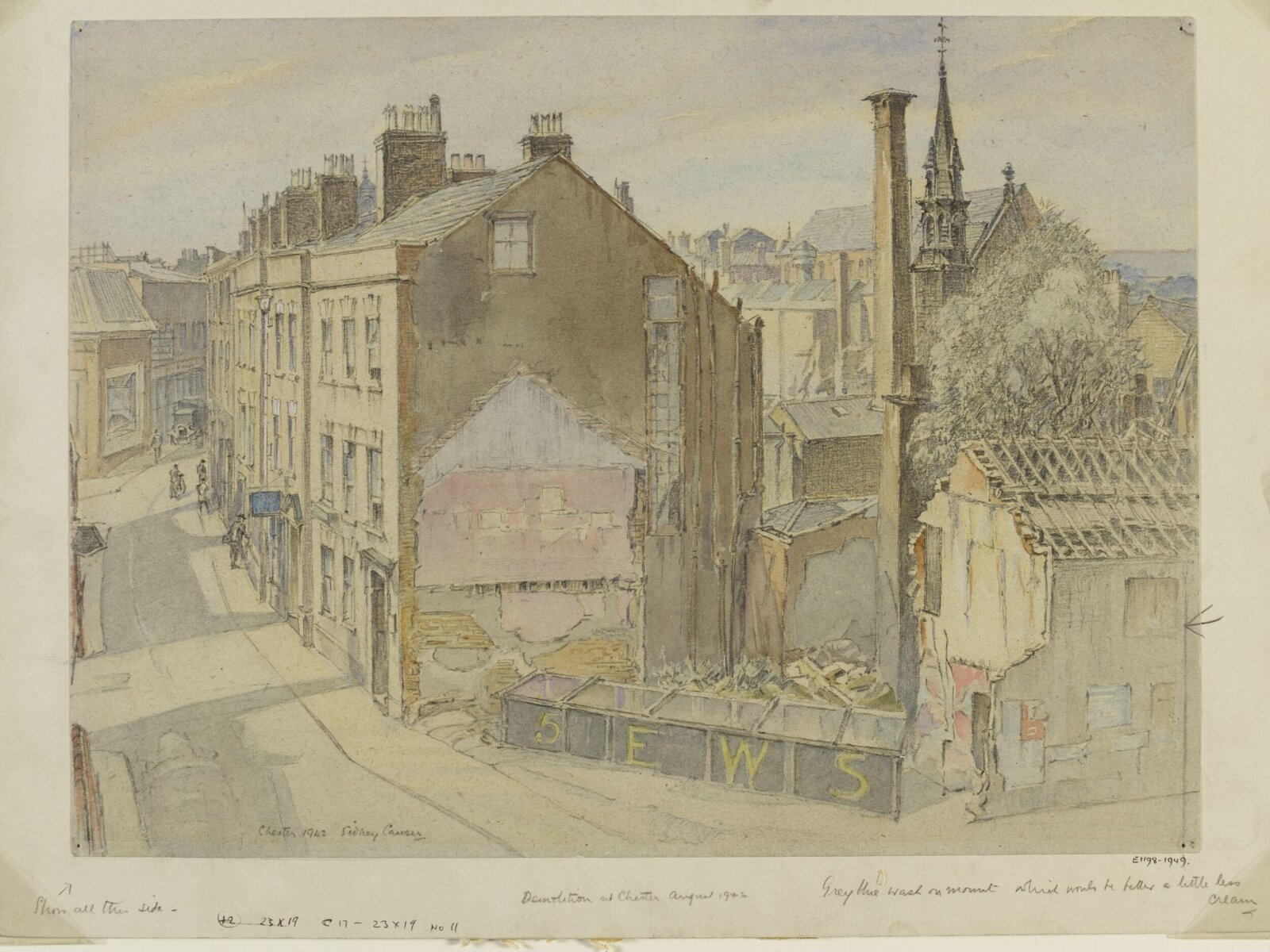 Demolition at Chester 1942, Sidney Causer, 1942