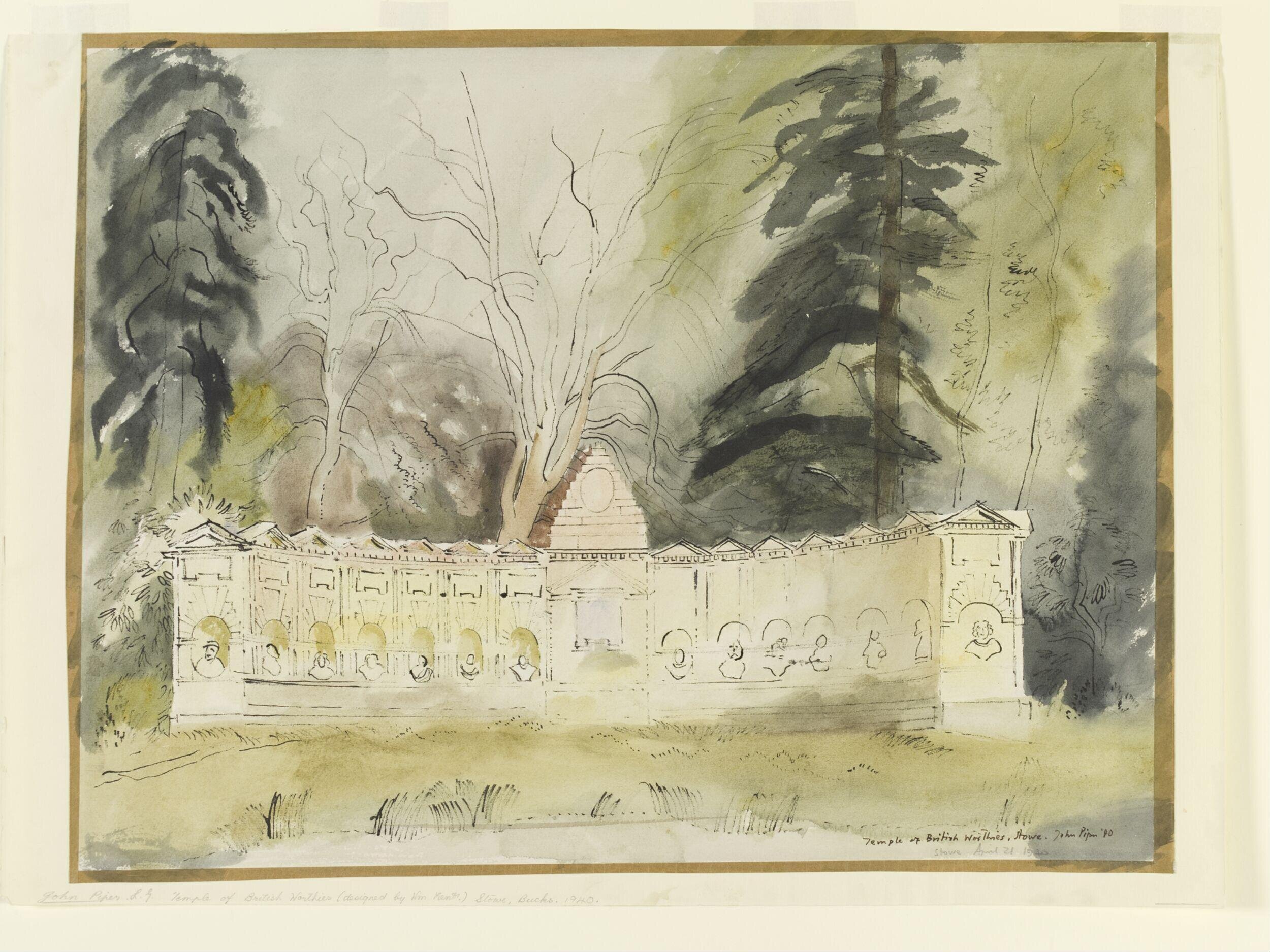 The Temple of British Worthies, Stowe, Gloucestershire