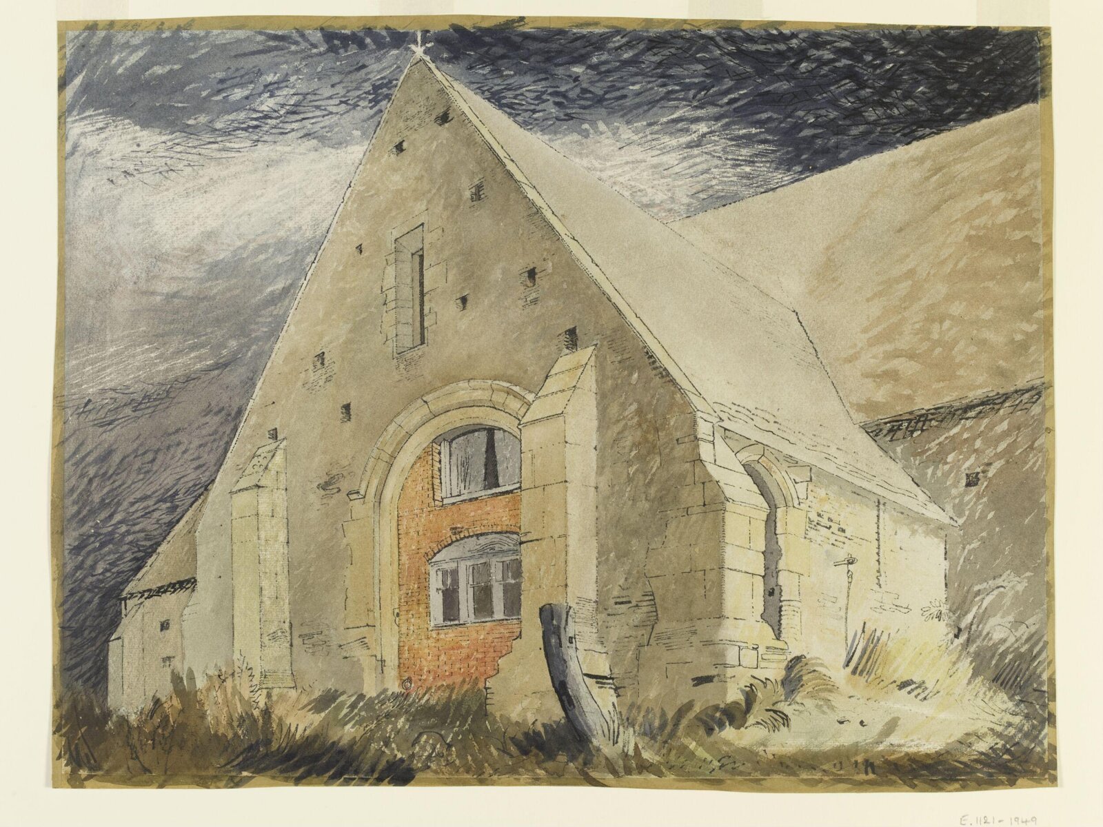 Tithe Barn, Great Coxwell, Berkshire, John Piper, ca. 1940