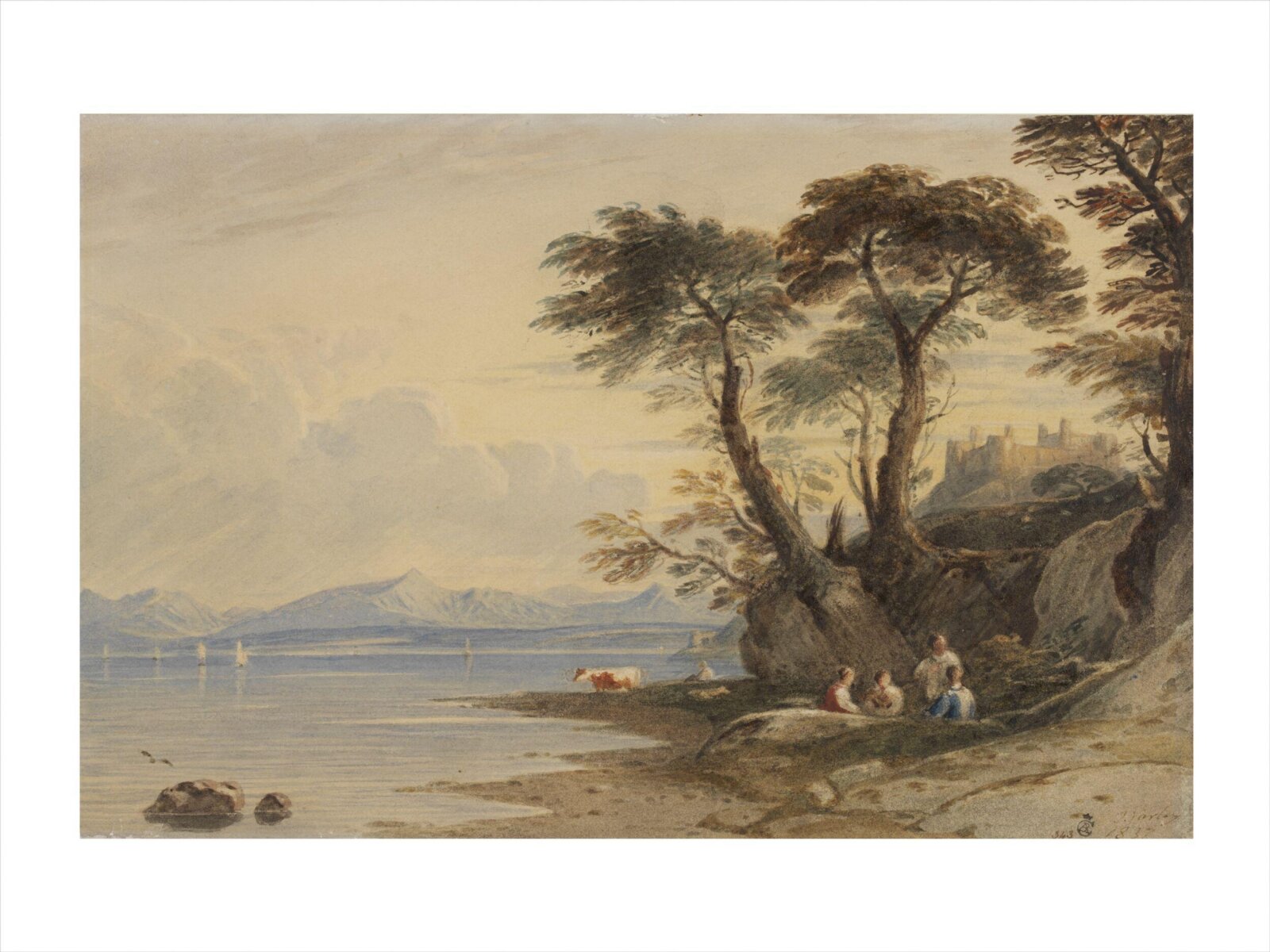 Harlech Castle, John Varley, 1837