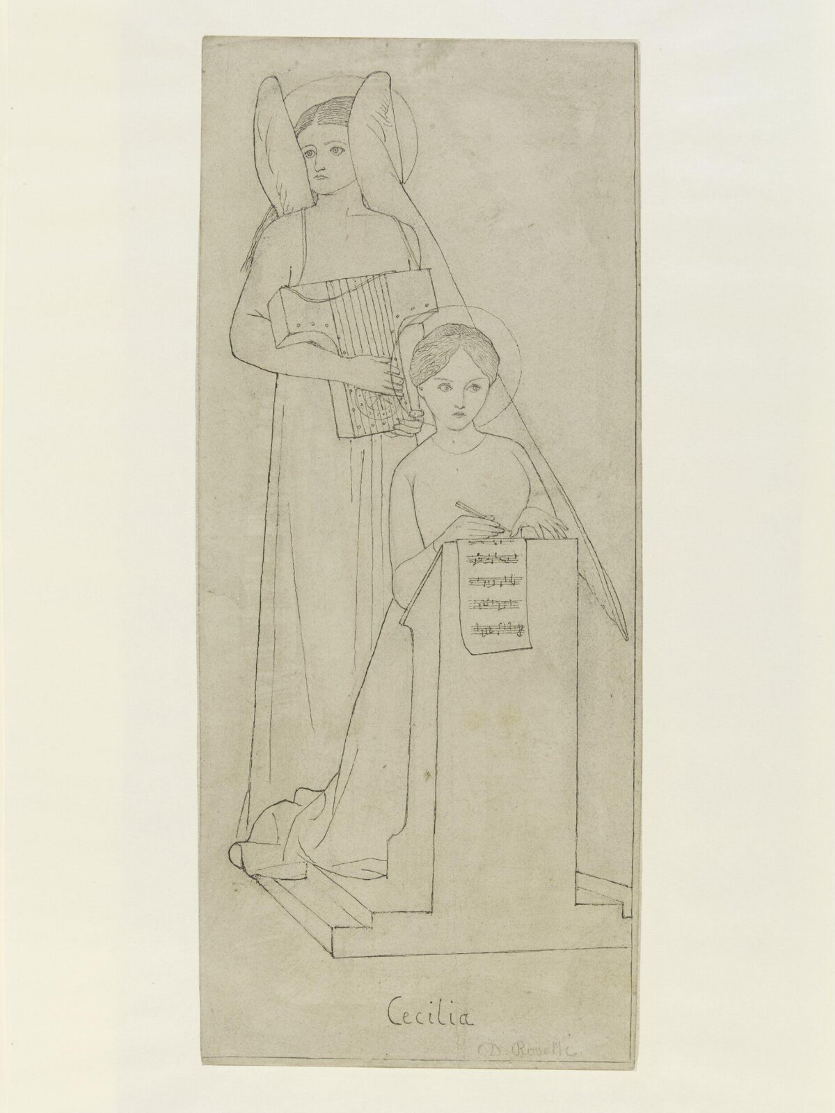 St. Cecilia, Elizabeth Siddal, 1855