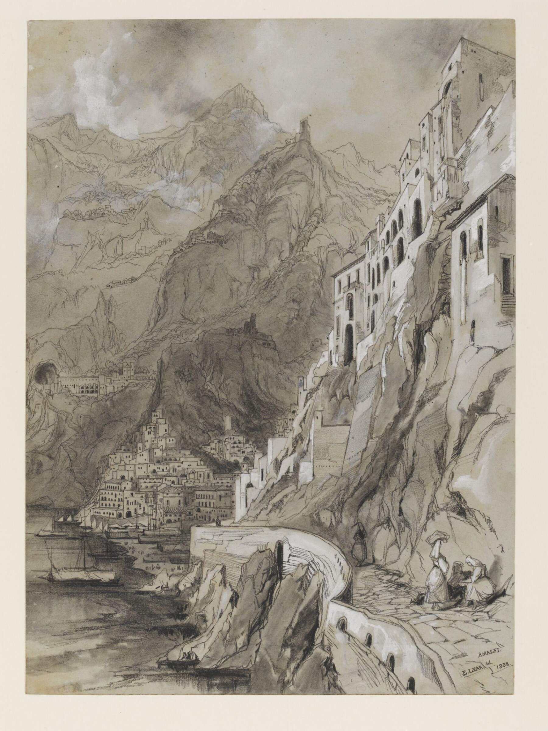 Amalfi, Edward Lear, 1838