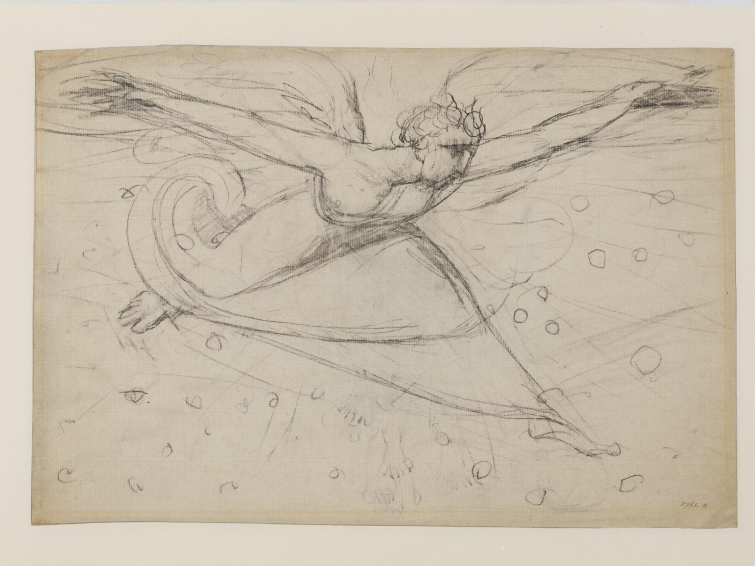An angel striding among the stars., Уильям Блейк, ок. 1824–1827