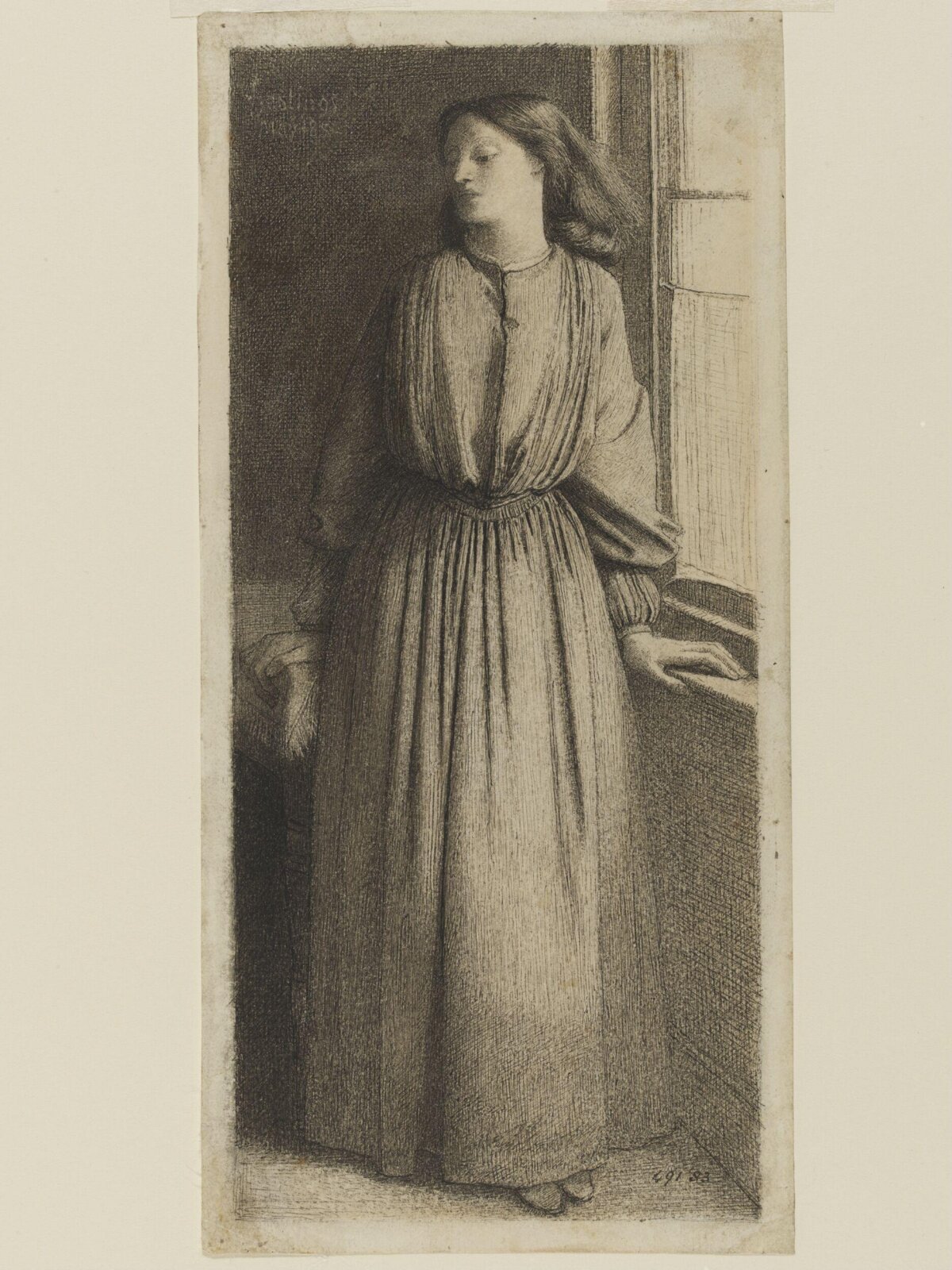 Elizabeth Siddal, Dante Gabriel Rossetti, May 1854