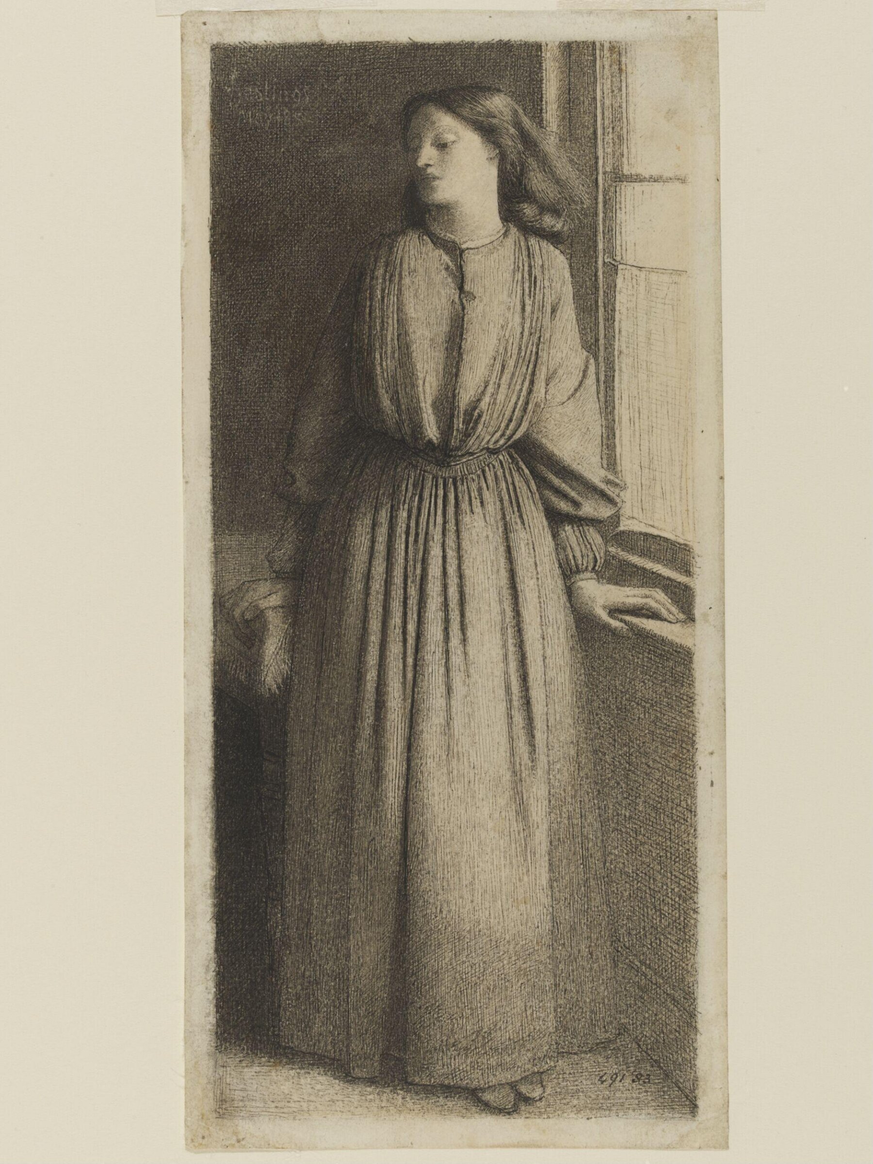 Elizabeth Siddal, Dante Gabriel Rossetti, May 1854