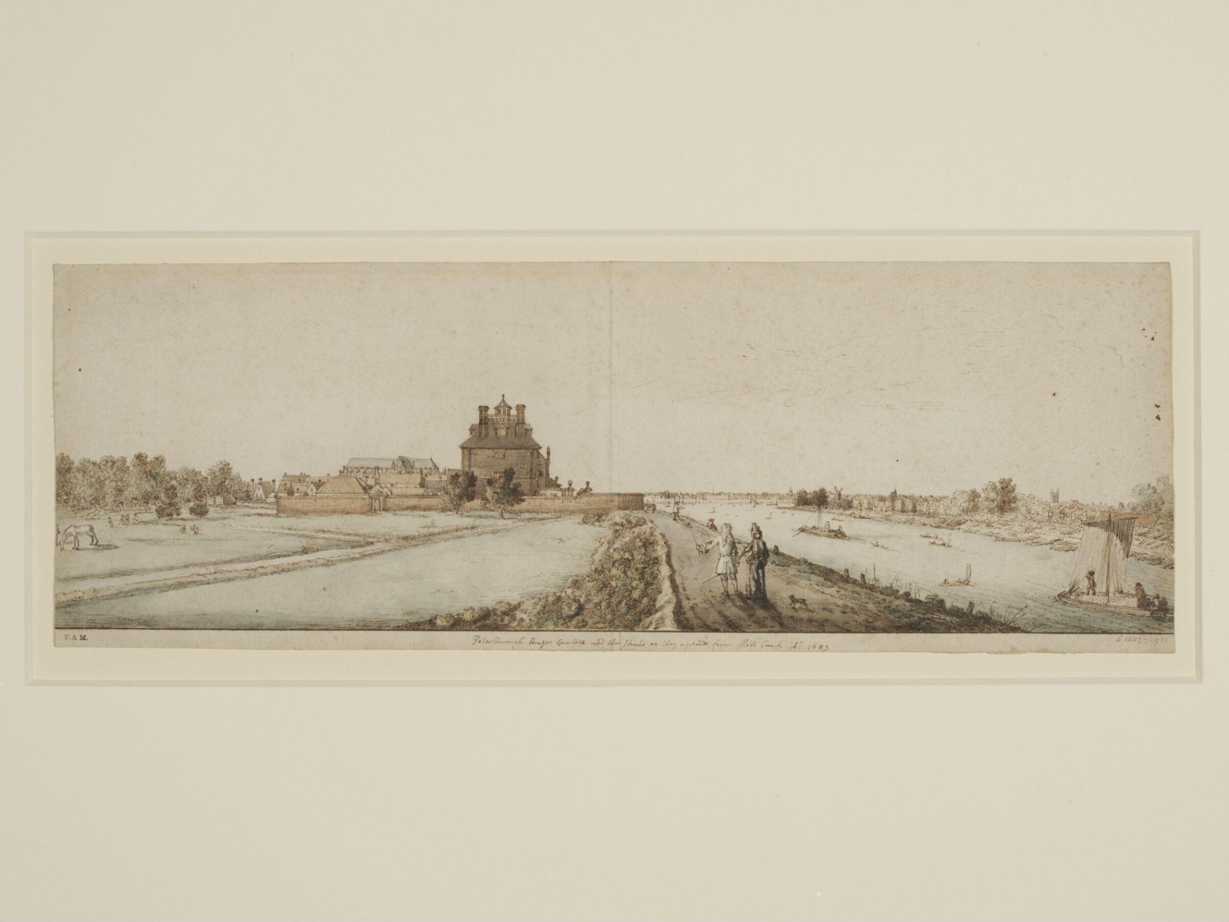 Peterborough House and the Strand as they appeared from Millbank, Francis Place, 1683