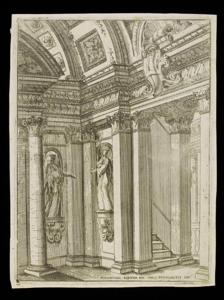 Disegni de le sceni che servano alle due opere che si rappresentano l' anno corente nel Reggio Teatro di Torino invenzione di Ferdinando Bibiena etc.  top image
