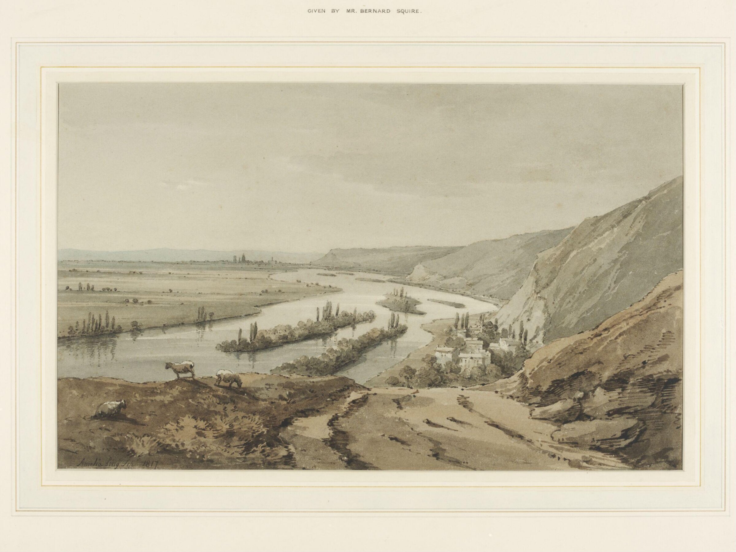 Distant view of Rouen, Amelia Long, 1817