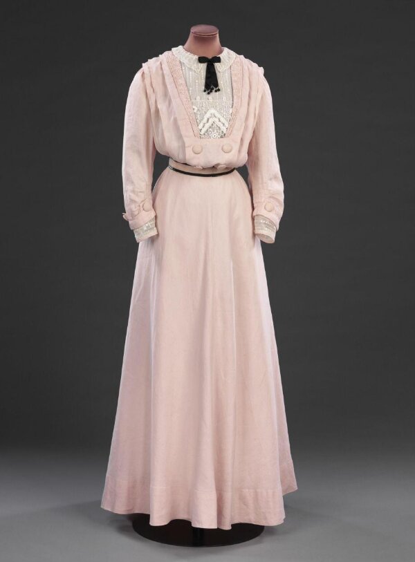pink edwardian dress Wedding Dress, Antique Edwardian Pink Silk Chiffon & Charmeuse Satin Fairytale Fantasy Gown, Rare Antique Couture Bridal Dress