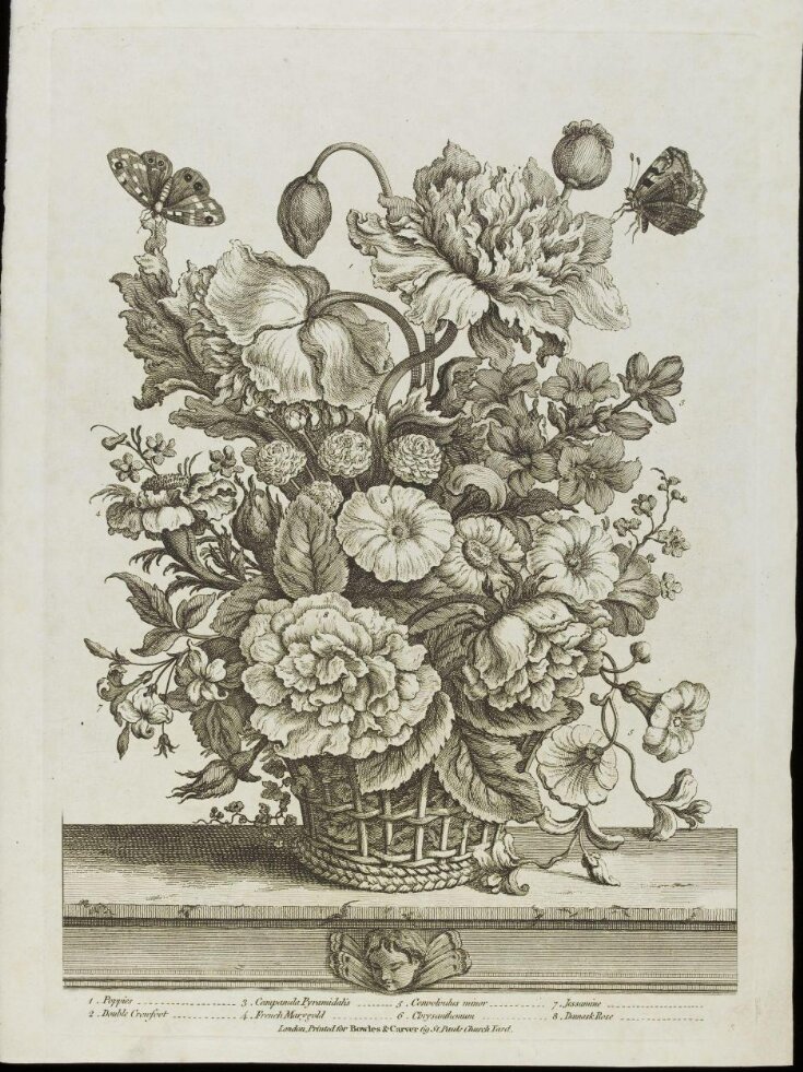 A Select Collection of the most beautiful Flowers, Drawn after Nature by A. Heckell; disposed in their proper Order in Baskets: Intended either for Ornament or the Improvement of Ladies in Drawing and Needlework top image