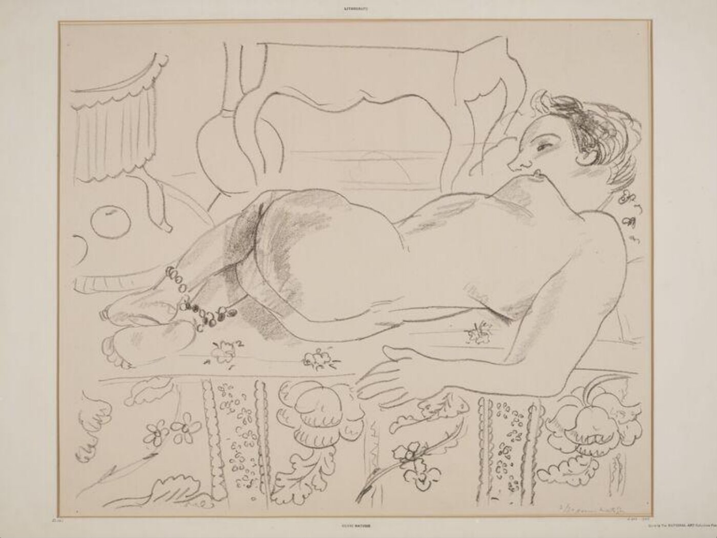 Henri Matisse, Nu couché sur sol fleuri